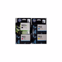 HP 903Xl black and HP 903 1x cyan/magenta/yellow original Ink cartridges for HP Officejet 6950, HP Officejet Pro 6960, HP Off ...