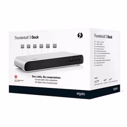 Elgato Thunderbolt 3 Dock, Wired, Thunderbolt 3, 3.5 mm, USB Type-A, USB Type-C, 10,100,1000 Mbit/s, Black, White