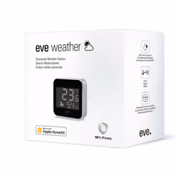 Eve Weather, Indoor/outdoor, Temperature & humidity sensor, Freestanding, -18 - 55 °C, Wireless, Bluetooth