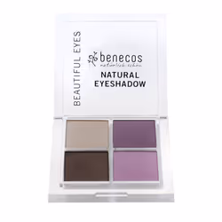 benecos Natural Quattro Eyeshadow, Powder, Multicolour, 4 colours, 7.2 g, Women, Dry