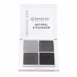 benecos Natural Quattro Eyeshadow, Powder, Smoky, Multicolour, 4 colours, Matte, Shimmer, 8 g