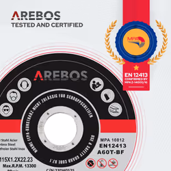 AREBOS 50 Metal Cutting Discs | Stainless Steel Cutting Discs | 115 x 1.2 x 22.23 mm | For Angle Grinder