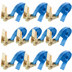 AREBOS 10 x Rachet Tie Down Straps CargoTrailer Tie Down Straps 4m x 25mm 800daN