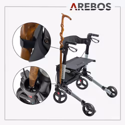 Arebos 4260199756577 walker/rollator Black - Additional view 6
