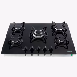 Arebos AR-HE-GH70CM, Black, Built-in, 70 cm, Gas, Glass, 5 zone(s)