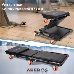 AREBOS 2 in 1 Assembly Creeper Workshop Couch Assembly Couch Workshop Stool 150kg