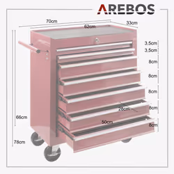 Arebos 4260199758199 service cart Red