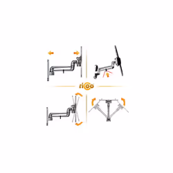 TV Bracket Tilt Swivel for 15-42 Inch for LED LCD OLED Curved and Flatscreens S2022 Monitor Wall Mount Universal for VESA 100x100-200x200