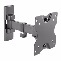 S3811 Monitor TV Wall Bracket Flat Tilt Swivel 13-27 Inch VESA 75x75 100x100 Universal LCD LED Screen Mount Black
