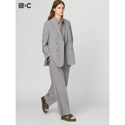 Uniqlo Japan Impressive Tuck Wide Pants - 03 GRAY/XS