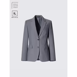 Uniqlo Japan Stretch Tailored Jacket  Set Up  Xl - 05 GRAY/66