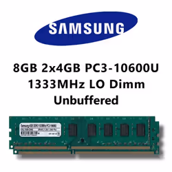 Samsung 8GB (2x 4GB) Dual-Channel Kit DDR3 1333MHz (PC3 10600U) LO Dimm Computer PC Desktop Arbeitsspeicher RAM Memory