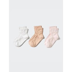 Uniqlo Japan Socks 3 Pair - 01 OFF WHITE/2426