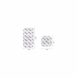Set of 12 axion electrodes Compatible with SANITAS BEURER Devices 5x5 cm 10x5 cm TENS EMS Pads for electrostimulation Machines 35mm snap Button - Additional view 5
