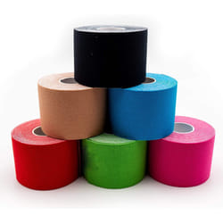 Kinesiology Tapes. Set of 6. Different Waterproof Colours. Skin-Friendly Elastic Self-Adhesive Bandage Physio Tape Ideal