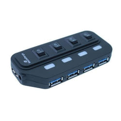 MediaRange MRCS505 interface hub 5000 Mbit/s Black