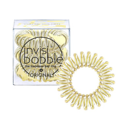invisibobble Original Time to Shine Edition Traceless Spiral Hair Ties with Strong Grip  NonSoaking  Hair Accessories for Women  Youre Golden (Pack of