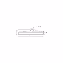 SEBSON LED Bathroom Mirror Light 30cm, Mirror Lighting Cabinet Mounted + Clip On, Neutral White 4000K, 5W, 400lm, IP44-300x95x41mm
