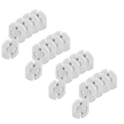 20 x Child Lock for Socket with Twist Mechanism - Socket Safety White Baby Toddler