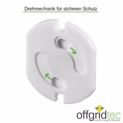 20 x Child Lock for Socket with Twist Mechanism - Socket Safety White Baby Toddler