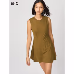 Uniqlo Japan Active Dress Sleeveless - 34 BROWN/XS
