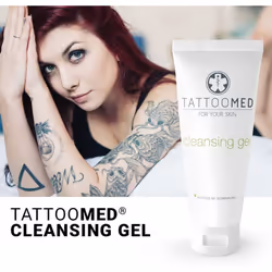 TattooMed Cleansing Gel - pH Neutral Sensitive Washing Gel for Healthy Tattoos - (1 x 25ml)
