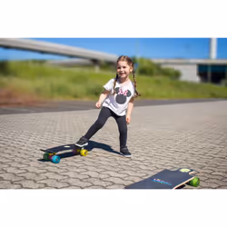 NoRules Skateboard Fun Neon - LED light-up wheels (battery-free), deck 57x15cm, non-slip, ABEC5, PU wheels 60x45mm