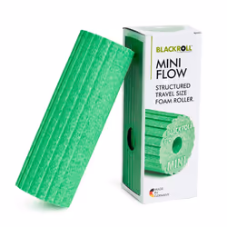 BLACKROLL Mini Flow Fascia Roller (15 x 5 cm), Small Fitness Roller with Ribbed Surface, Handy Massage Roller for Travel, Off ...