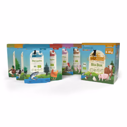 Catz finefood BIO Collection 6 x 85g, Adult, Any breed, Beef, Chicken, Duck, Pork, Salmon, Turkey, 85 g, Grain free