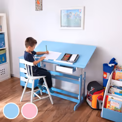 TecTake 401241 kids desk Blue Wood