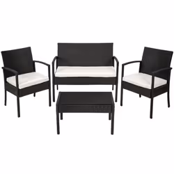TecTake 401483 outdoor furniture set Black