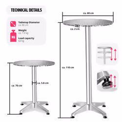 TecTake 401488 pub table - Additional view 6