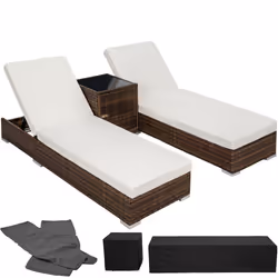 TecTake 401499, Brown, Aluminium, Polyester