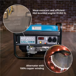 Könner & Söhnen KS 3000 engine-generator 2600 W 15 L Petrol Black, Teal - Additional view 4