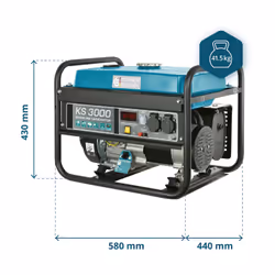 Könner & Söhnen KS 3000 engine-generator 2600 W 15 L Petrol Black, Teal - Additional view 6