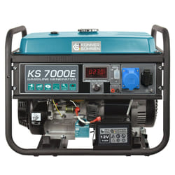 Könner & Söhnen KS 7000E engine-generator 5000 W 25 L Petrol Black, Teal