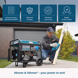 Könner & Söhnen KS 7000E engine-generator 5000 W 25 L Petrol Black, Teal