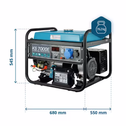 Könner & Söhnen KS 7000E engine-generator 5000 W 25 L Petrol Black, Teal - Additional view 6