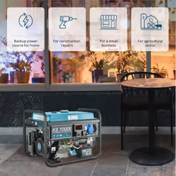 Könner & Söhnen KS 7000E engine-generator 5000 W 25 L Petrol Black, Teal - Additional view 7