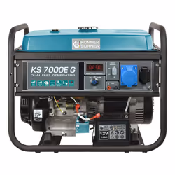 Könner & Söhnen KS 7000E G engine-generator 5000 W 25 L Liquefied Petroleum Gas (LPG), Petrol Aqua colour, Black