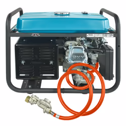 Könner & Söhnen KS 7000E G engine-generator 5000 W 25 L Liquefied Petroleum Gas (LPG), Petrol Aqua colour, Black - Additional view 5
