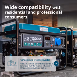 Könner & Söhnen KS 10000E engine-generator 7500 W 25 L Petrol Black, Teal - Additional view 7