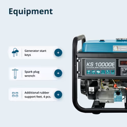 Könner & Söhnen KS 10000E engine-generator 7500 W 25 L Petrol Black, Teal - Additional view 8
