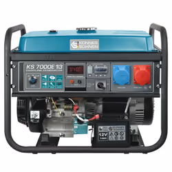 Könner & Söhnen KS 7000E-1/3, 5000 W, 400 V, 25 L, Petrol, 1.4 l/h, Manual/Electronic