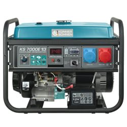 Könner & Söhnen KS 7000E-1/3 engine-generator 5000 W 25 L Petrol Black, Teal