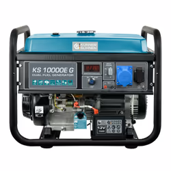 Könner & Söhnen KS 10000E G, 8000 W, 230 V, 25 L, Liquefied Petroleum Gas (LPG), Petrol, Manual/Electronic, 50 Hz