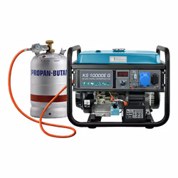 Könner & Söhnen KS 10000E G engine-generator 8000 W 25 L Liquefied Petroleum Gas (LPG), Petrol Aqua colour, Black