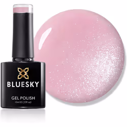 Bluesky Gel Nail Polish, Grapefruit Sparkle 80546, Light Pink, 10 ml Long Lasting, Chip Resistant, 10 ml (Requires Drying Und ...