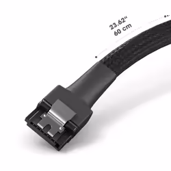 â 3x SATA 3 cables 6Gb/s â 60cm, straight connector (data cable, 6Gbit/s, SATA III/Serial ATA, L connector, set of 3 cables, connects hard