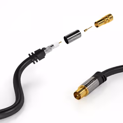 KabelDirekt 4260414843655 coaxial cable 2 m F-type RCA Black